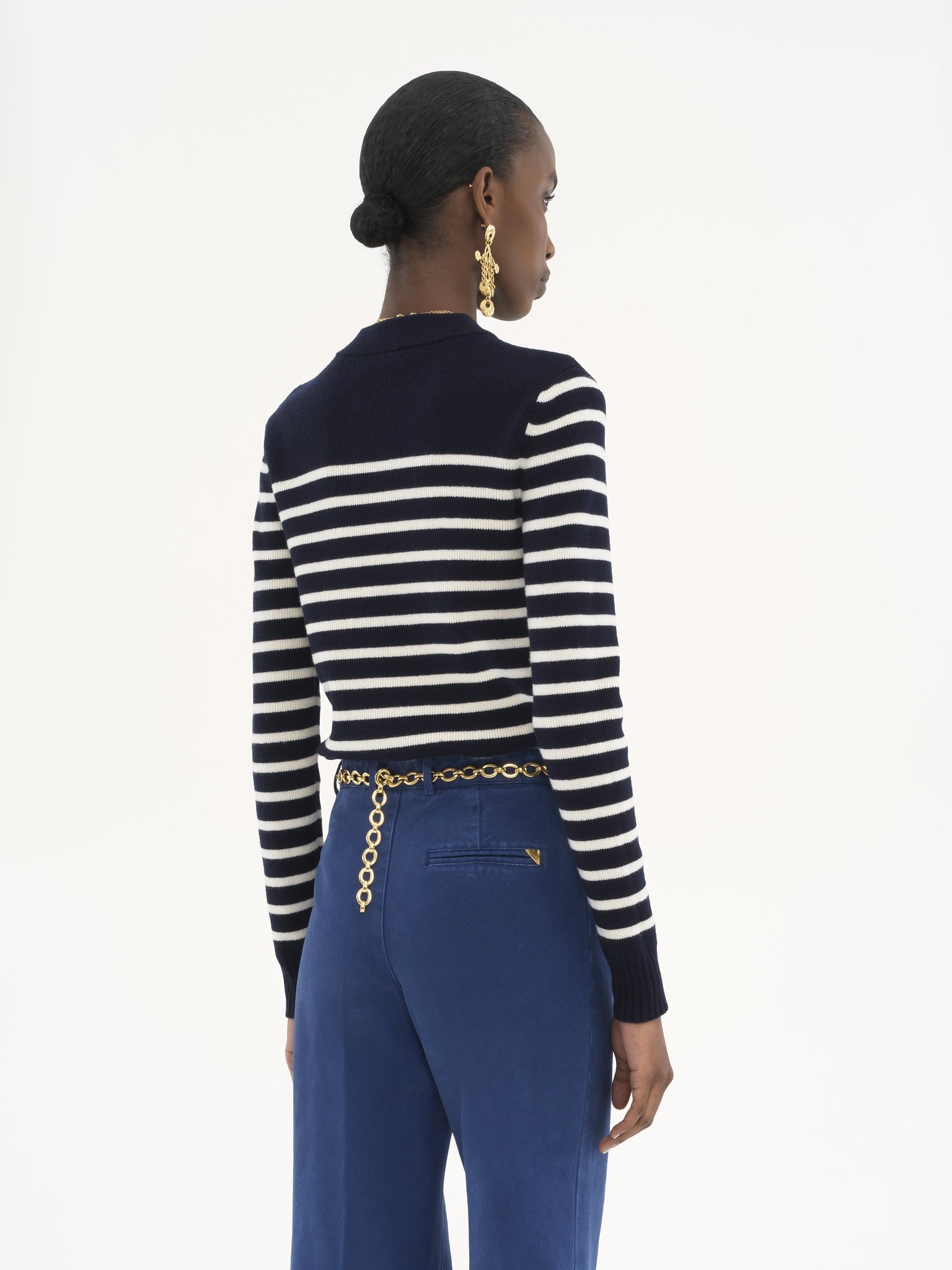 SAILOR SWEATER IN WOOL & CASHMERE KNIT - 5