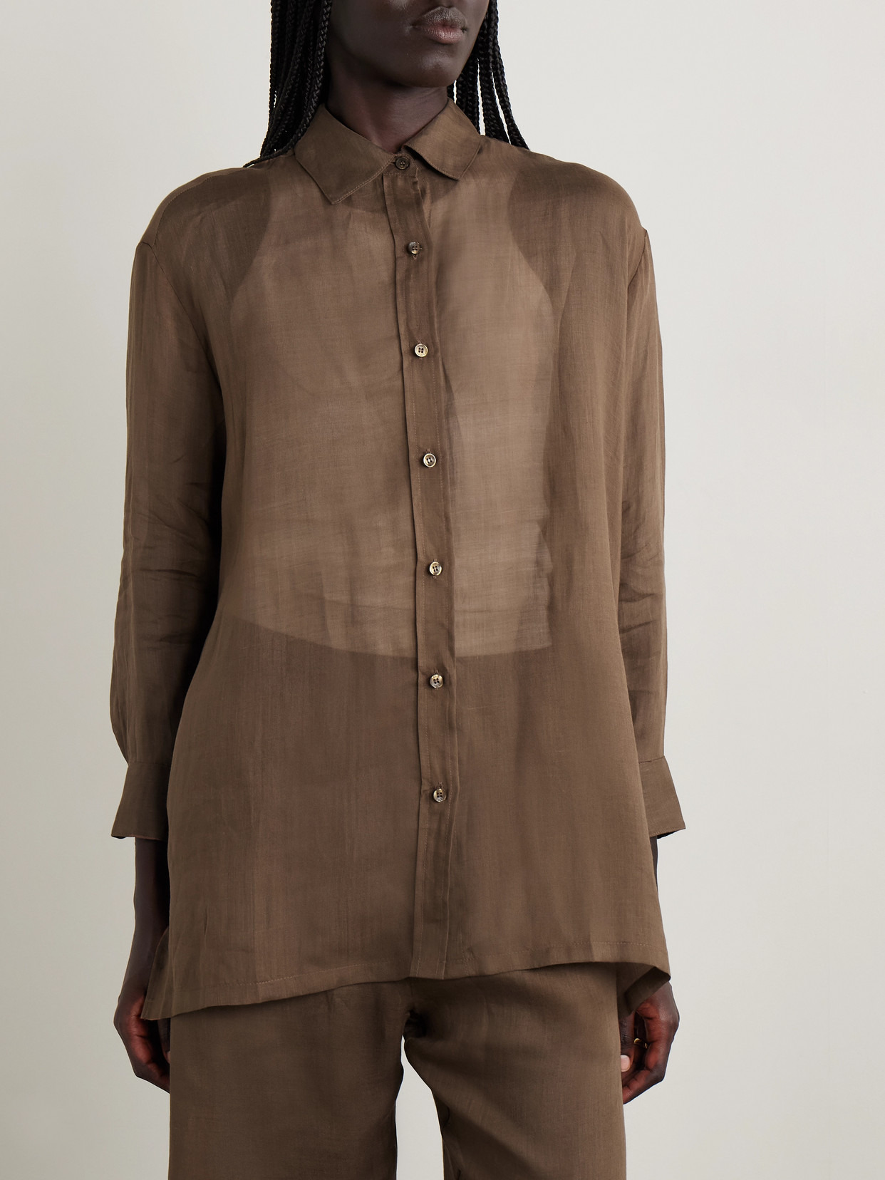Niko Oversized Ramie Shirt - 4