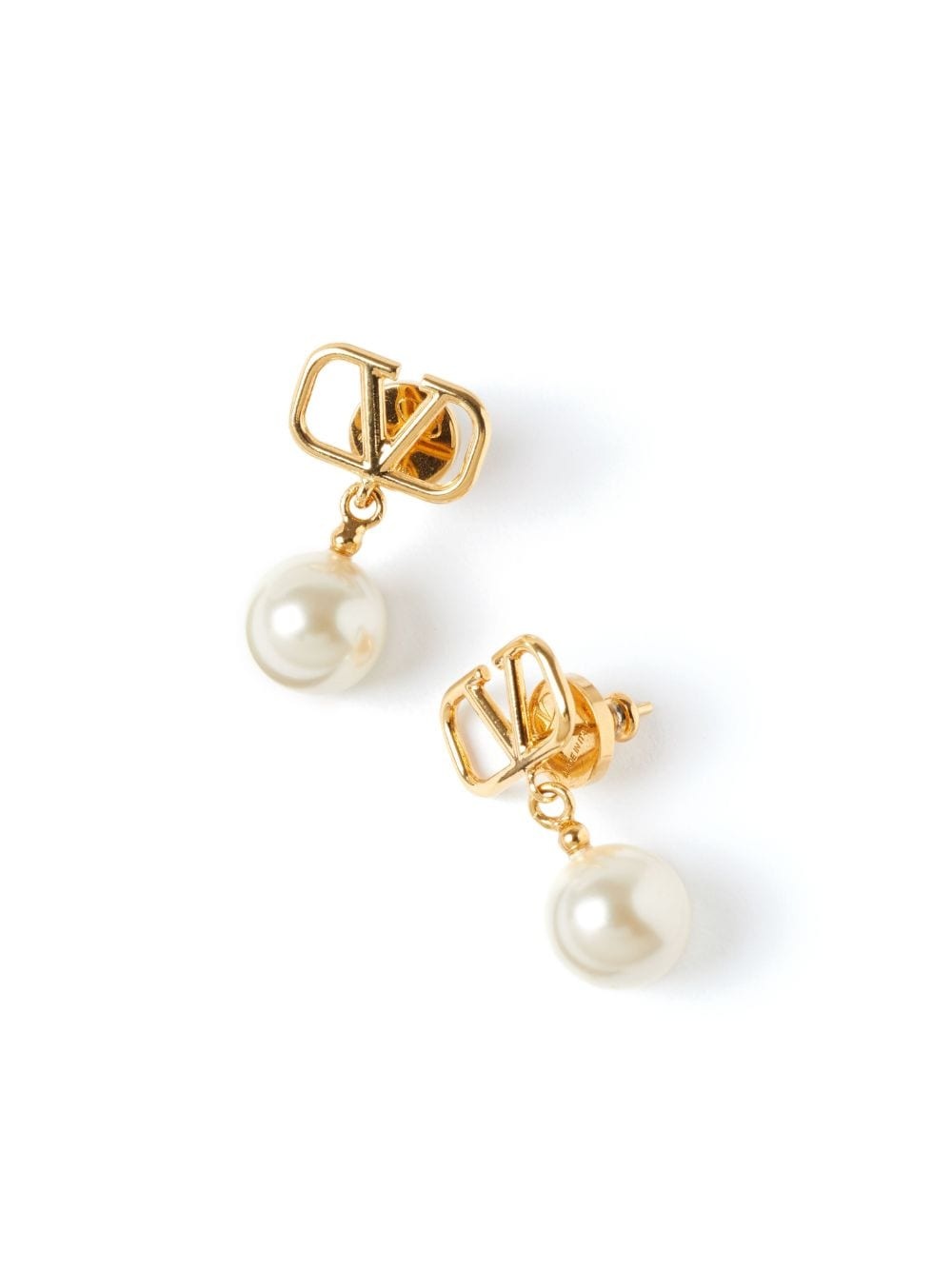 VLogo Signature pearl drop earrings - 4
