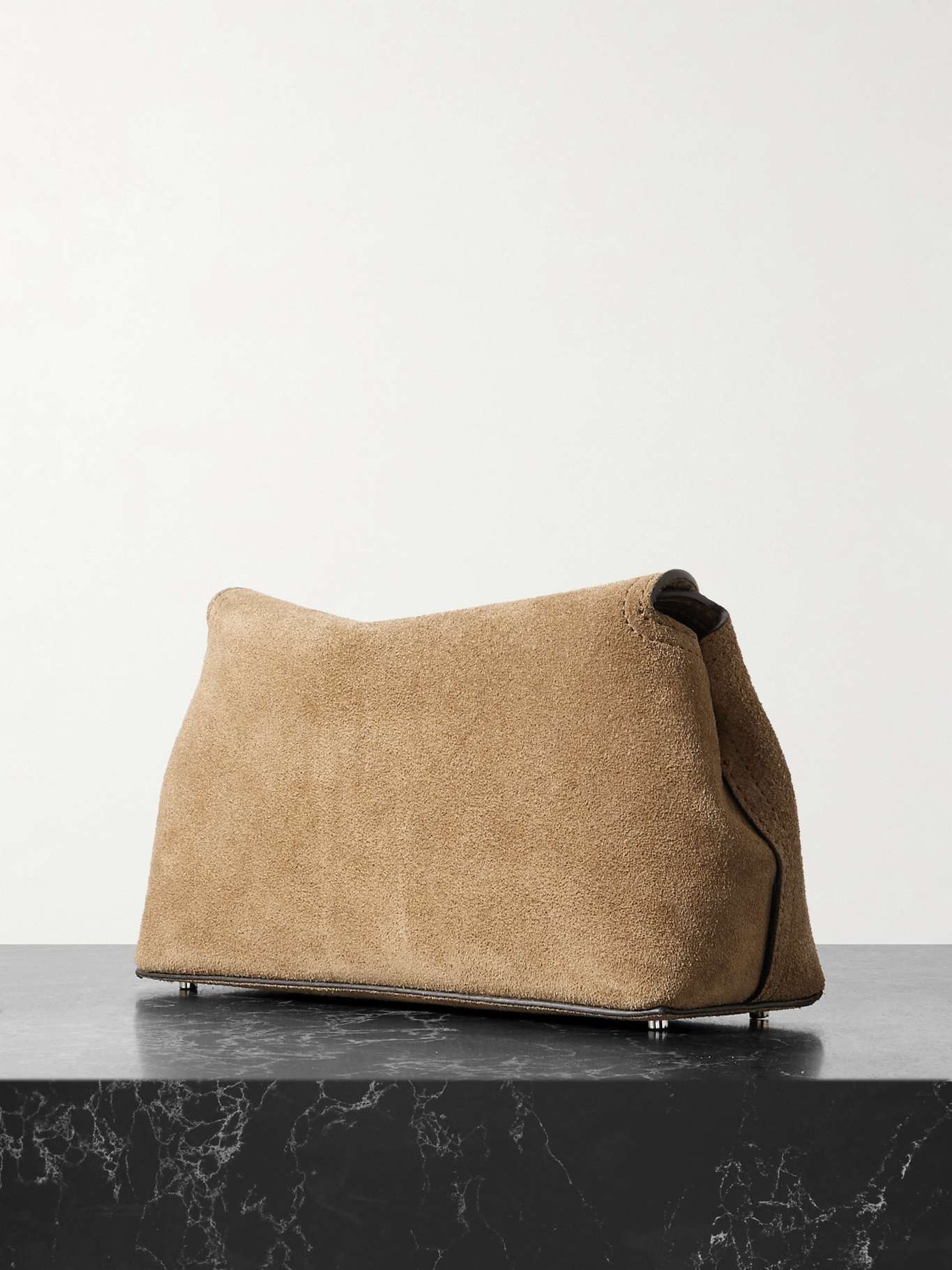 T-Lock suede clutch Brown - 3