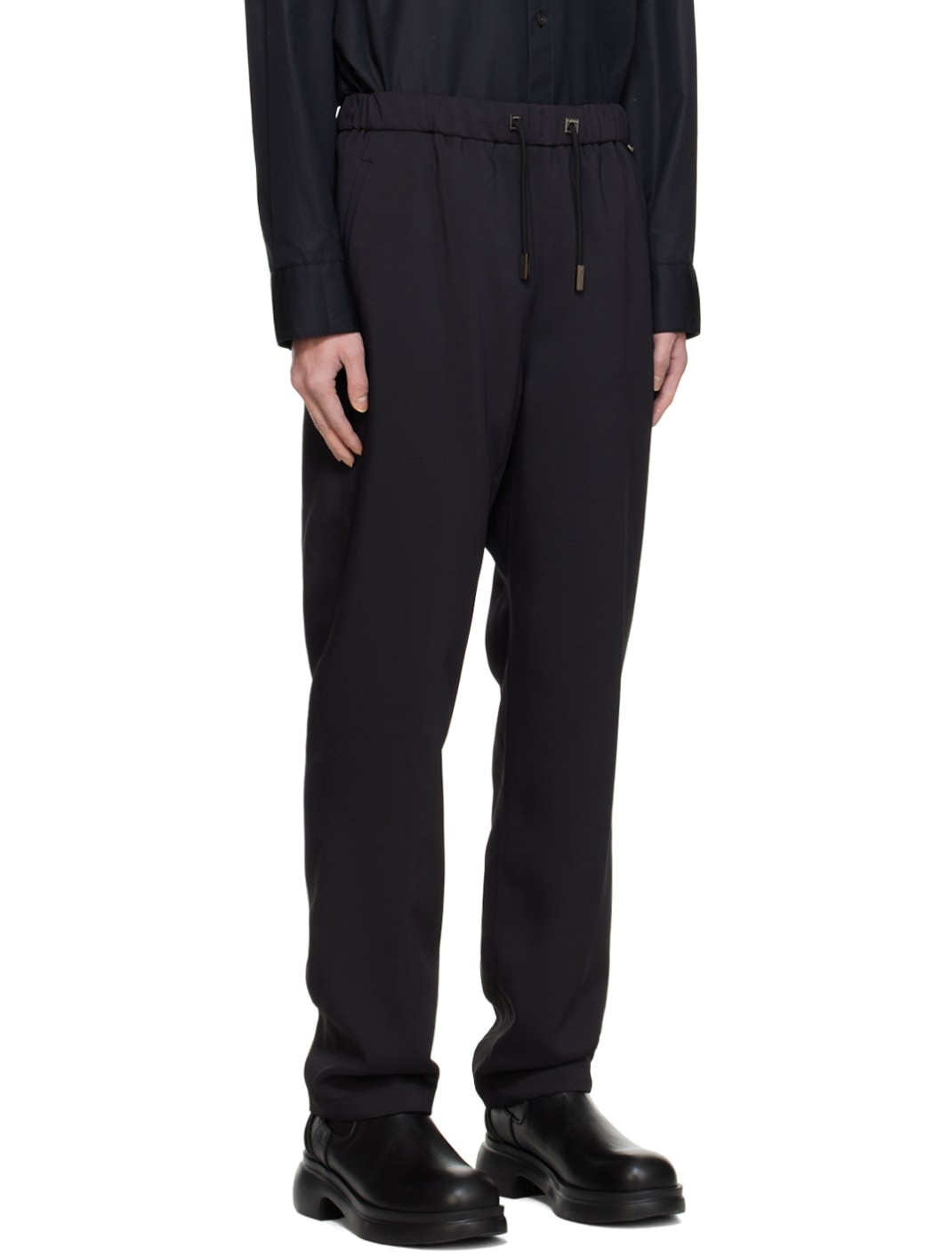 Black Drawstring Sweatpants - 2