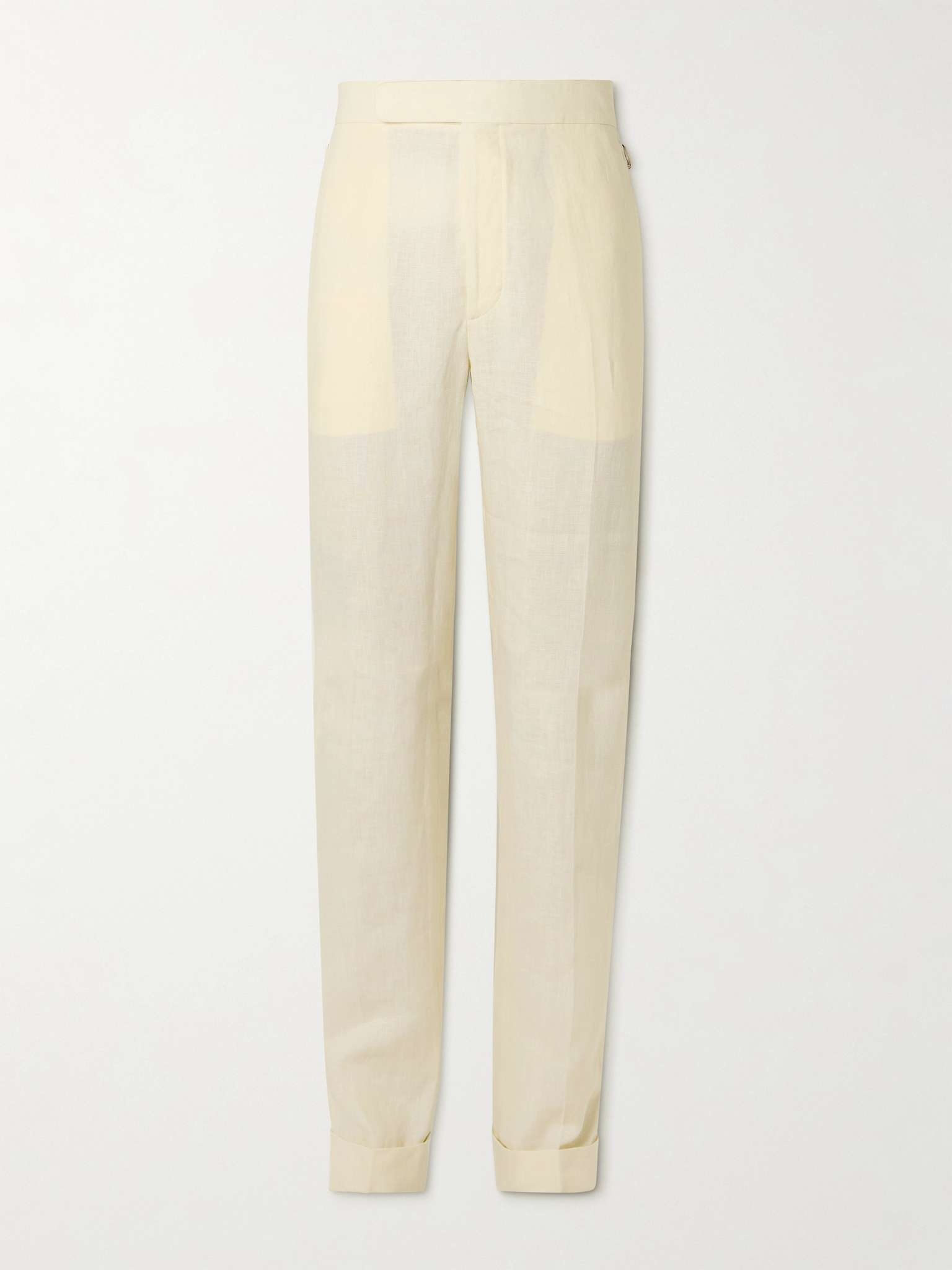 Glenn Straight-Leg Linen Suit Trousers - 1