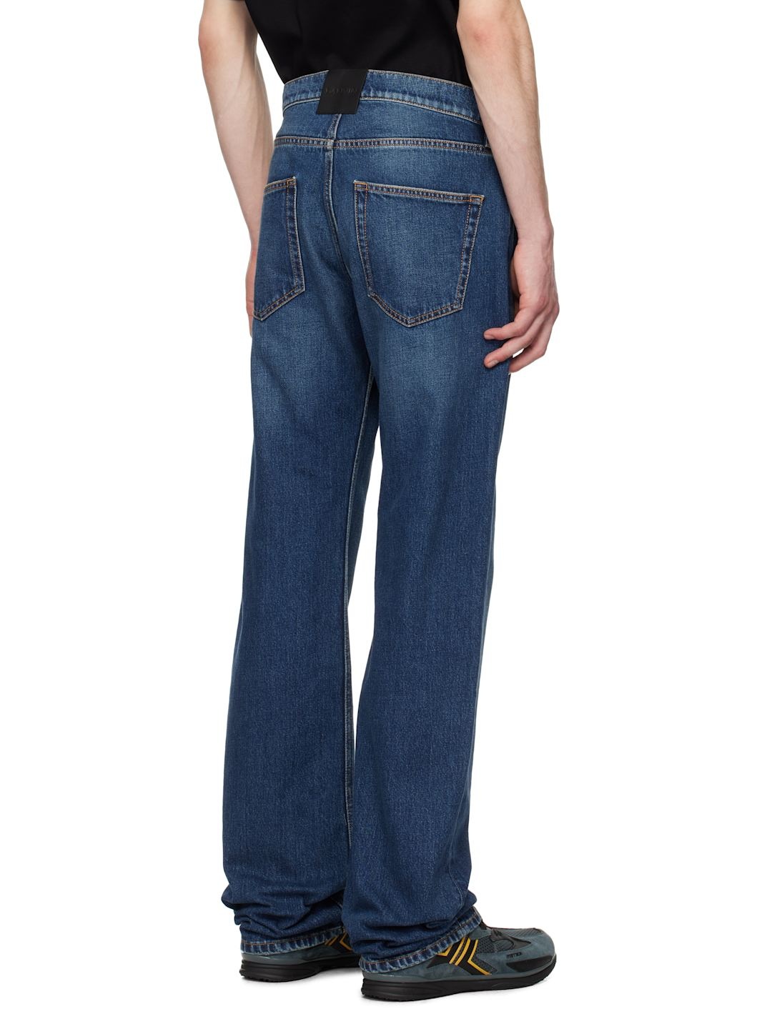 Blue Straight-Leg Jeans - 3