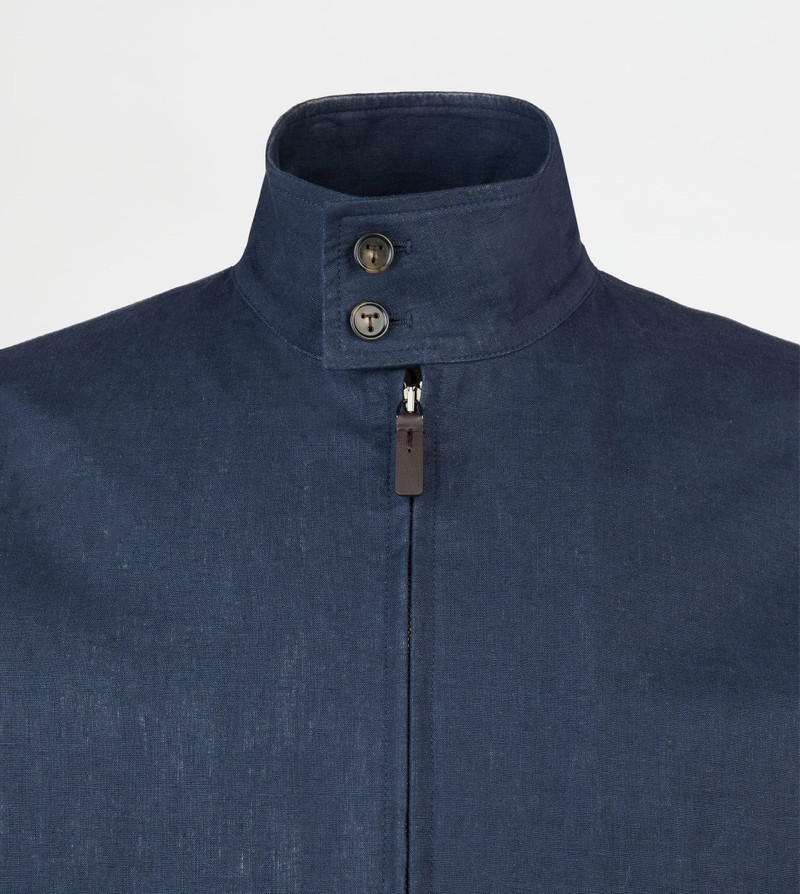 JACKET IN LINEN - BLUE 8