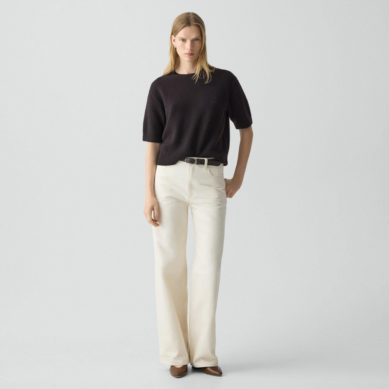 Theory Cropped Tee in Cashmere outlook