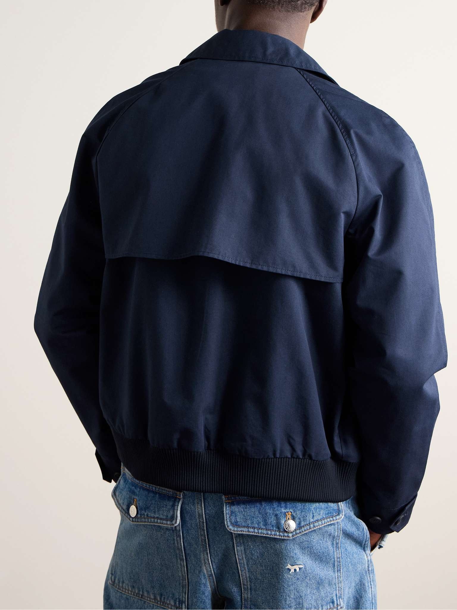 Logo-Appliquéd Cotton-Blend Harrington Jacket - 4