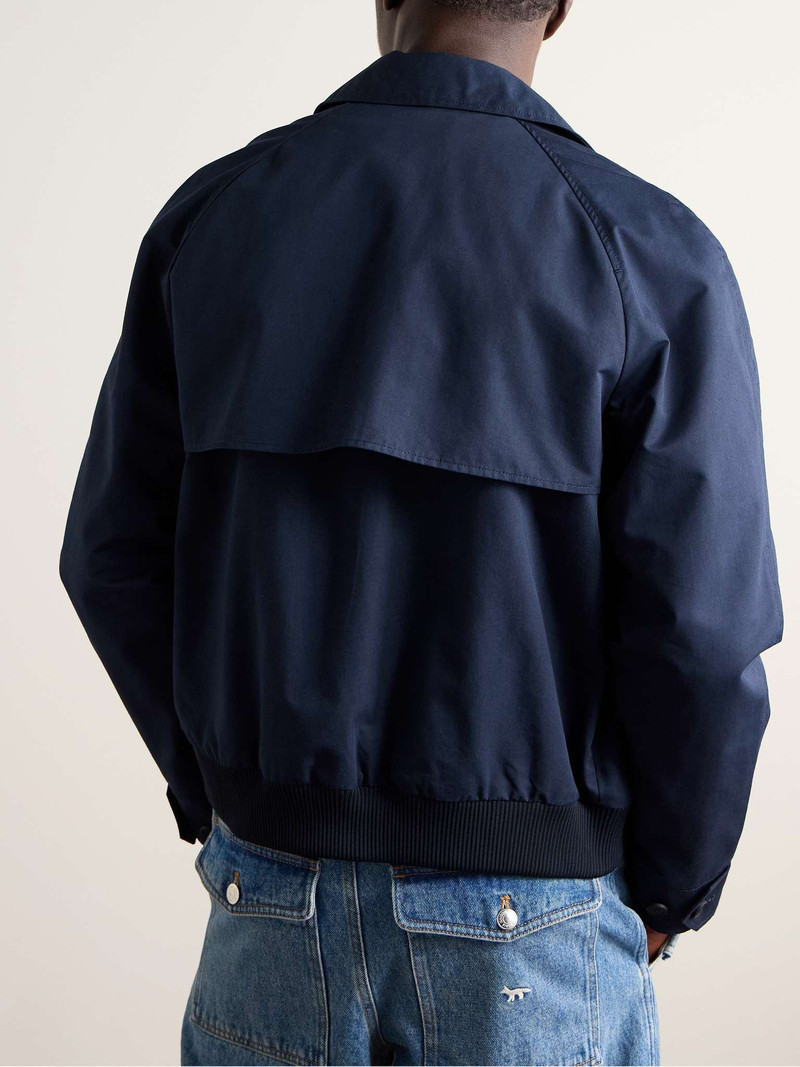 Logo-Appliquéd Cotton-Blend Harrington Jacket 4