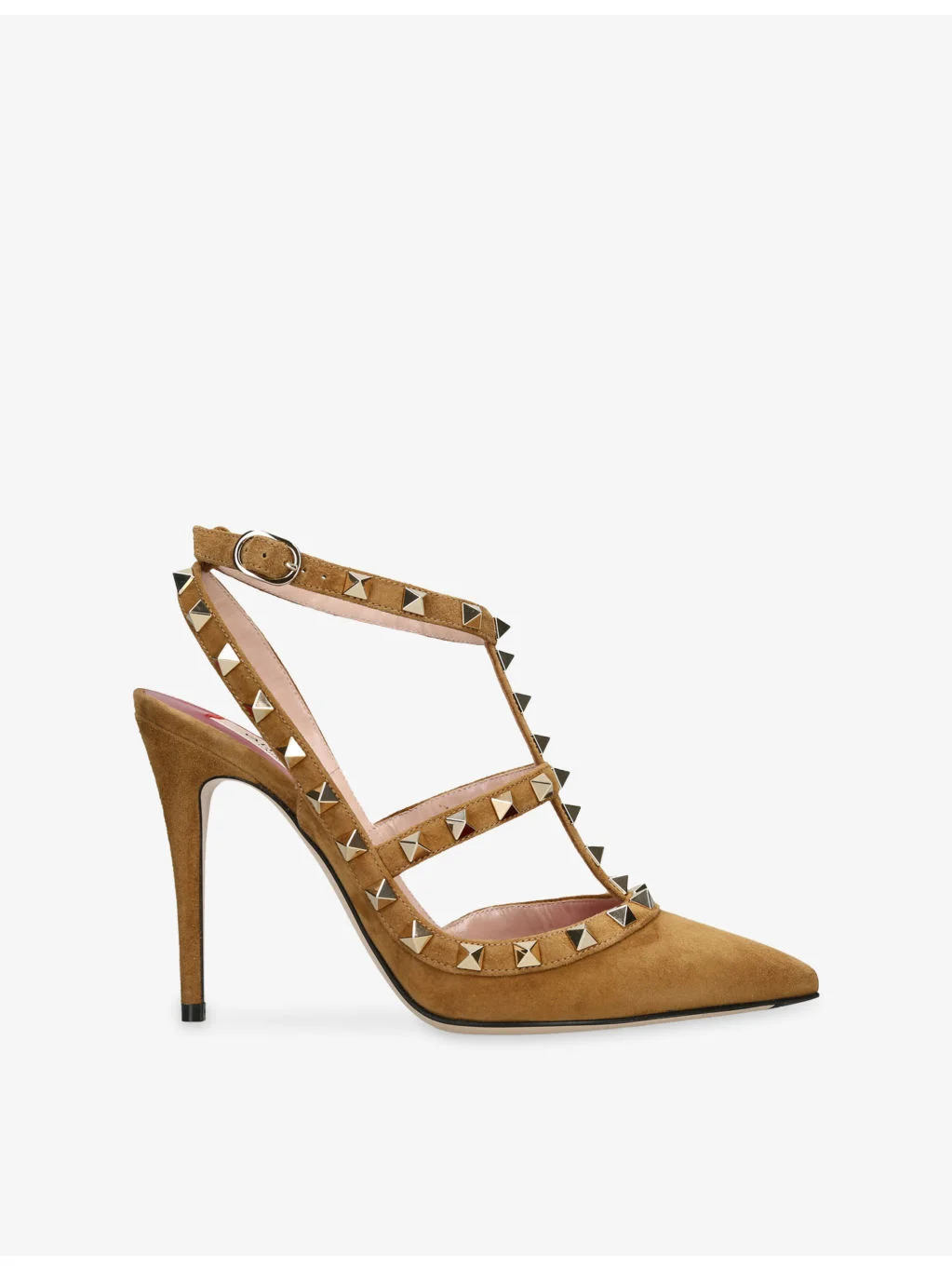Rockstud 100 T-Bar Suede Heeled Sandals - 1