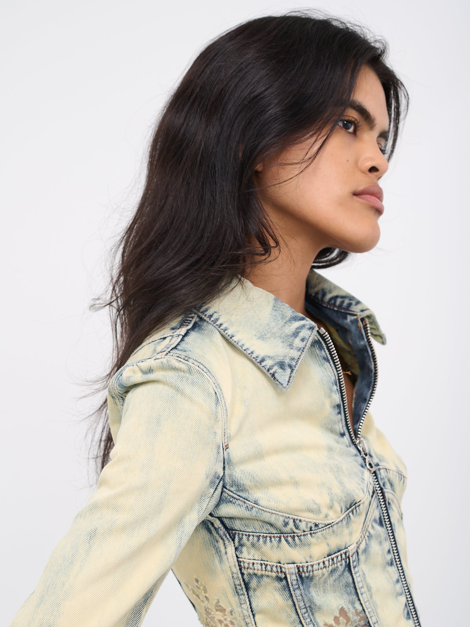 De-Milly-Fsc Lace Denim Jacket - 5