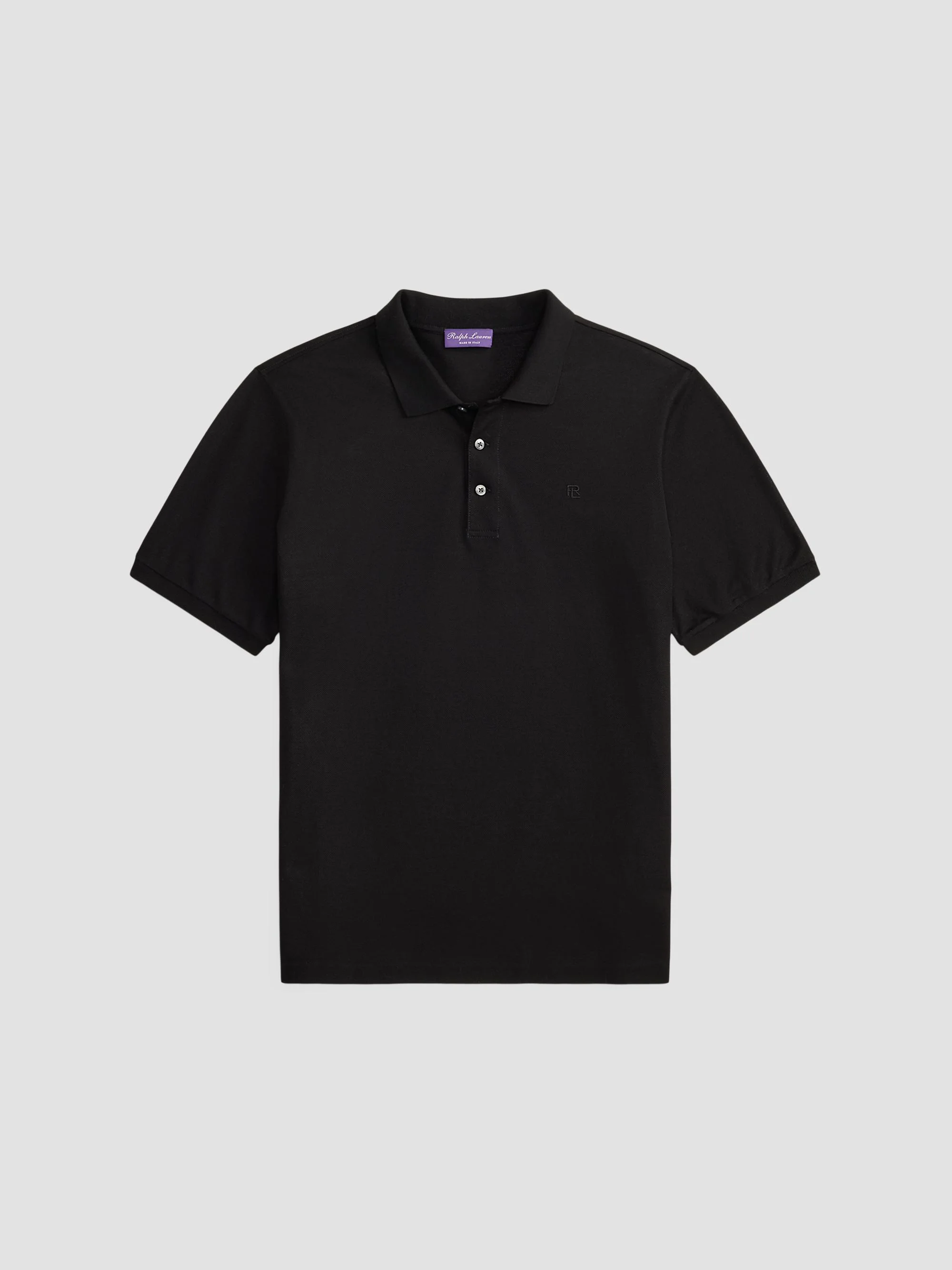 Men's RL Cotton Piqué Polo Shirt - Classic Black - 1