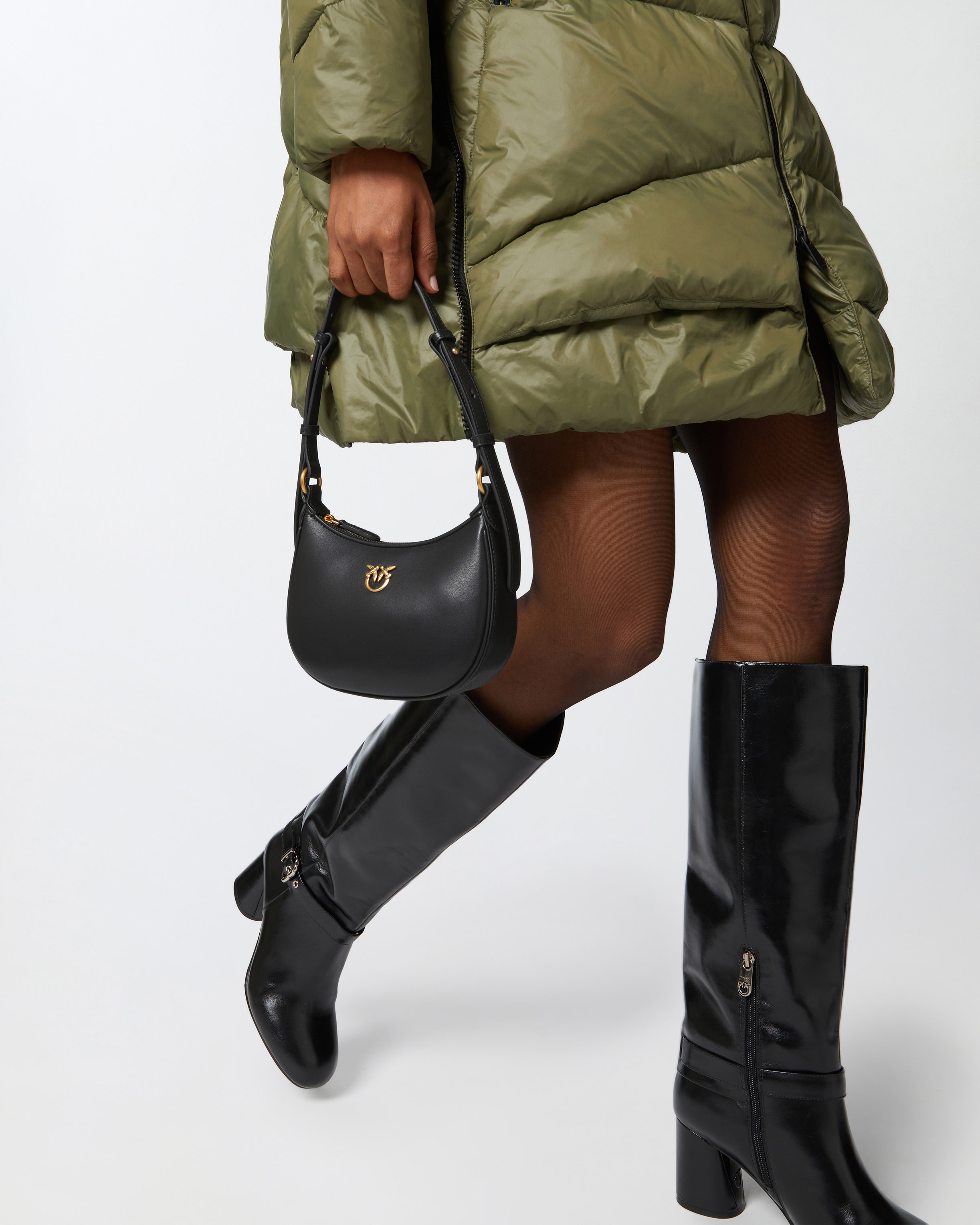 HALF MOON BABY LEATHER SHOULDER BAG - 5