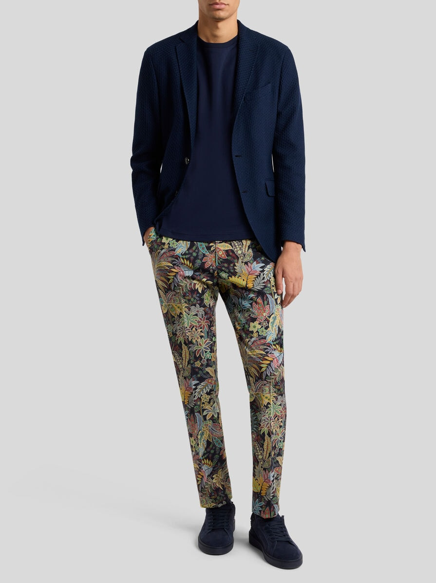 PRINTED GABARDINE TROUSERS - 4