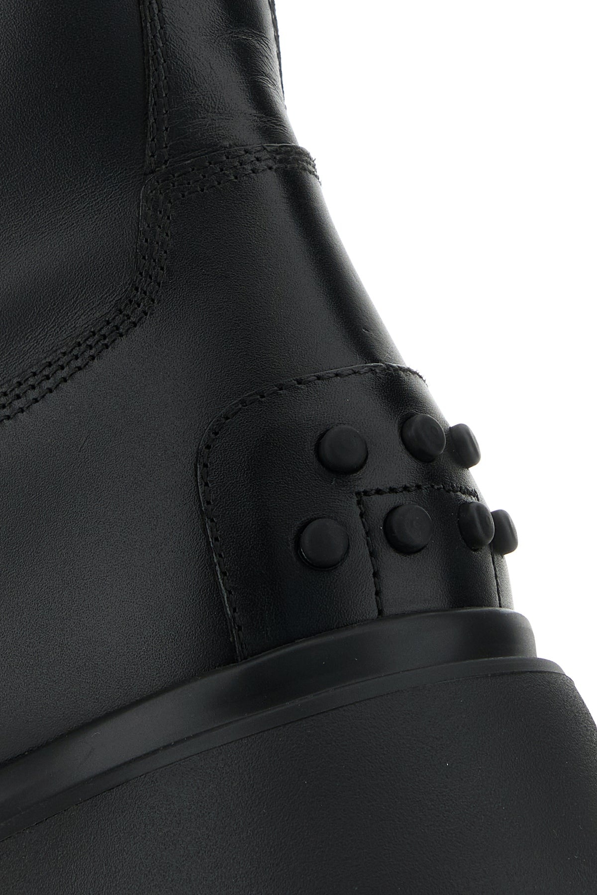 Black leather ankle boots - 4