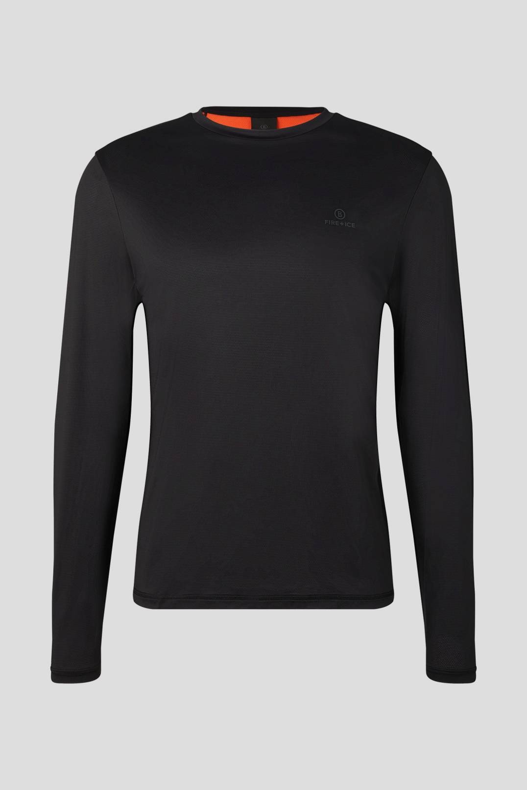 BENDIK FUNCTIONAL LONGSLEEVE IN BLACK/ORANGE - 1