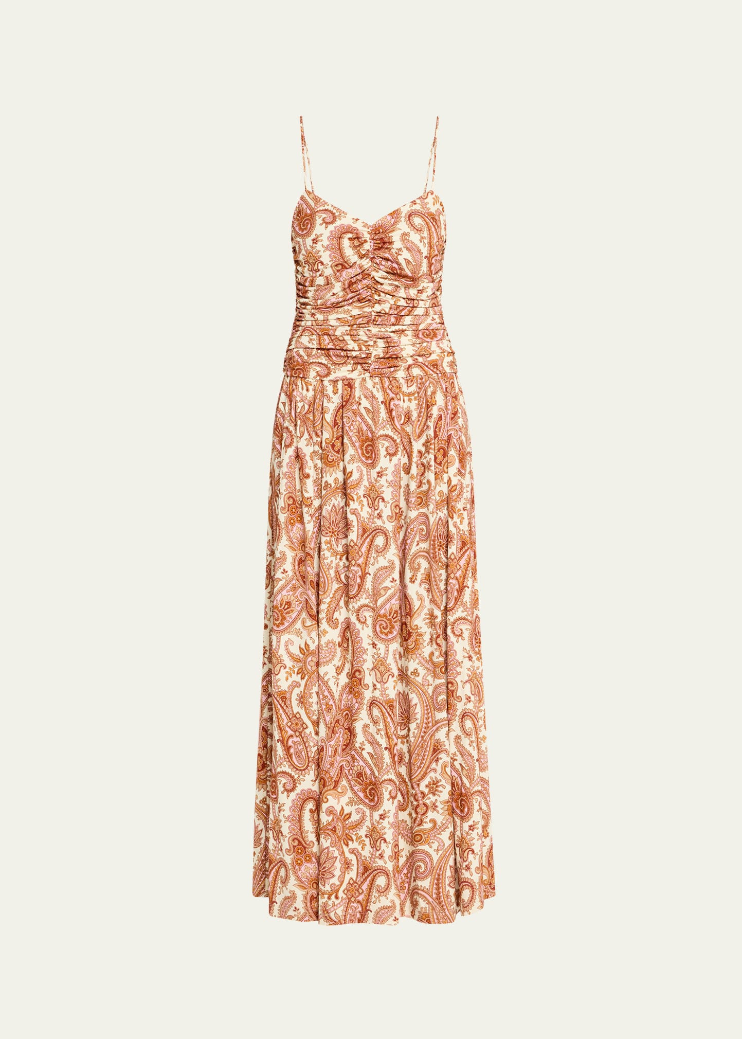 Azalea Paisley-Print Ruched Midi Dress - 1