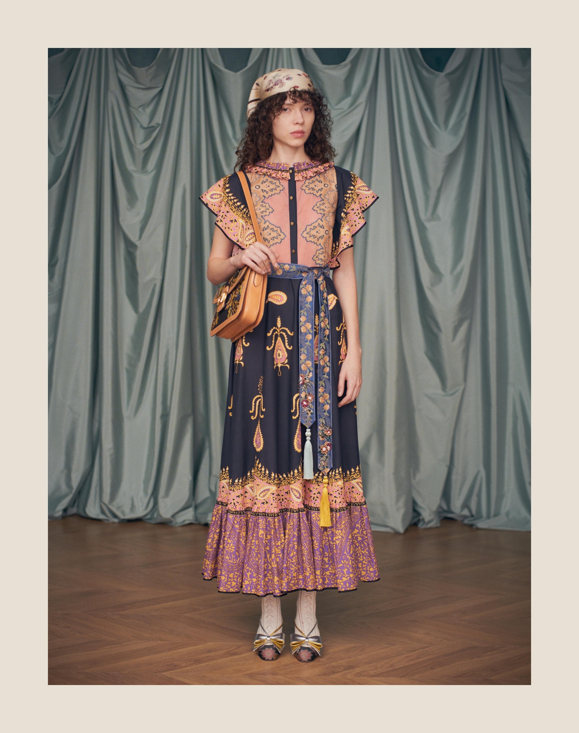 MIDI DRESS IN MUSSOLA COTONE MIX STAMPE - 9