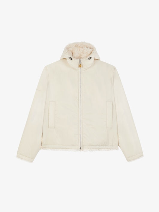 REVERSIBLE WINDBREAKER IN FAUX FUR AND NYLON - 5