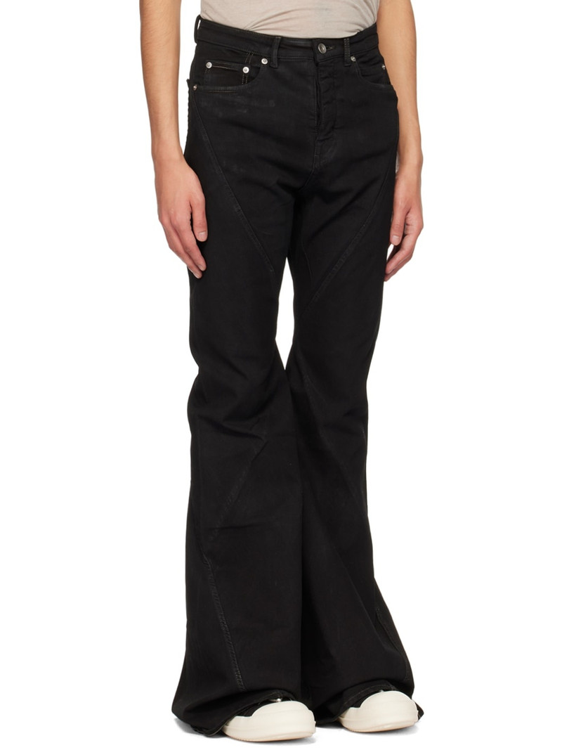 Rick Owens DRKSHDW Black Bias Bootcut Jeans outlook