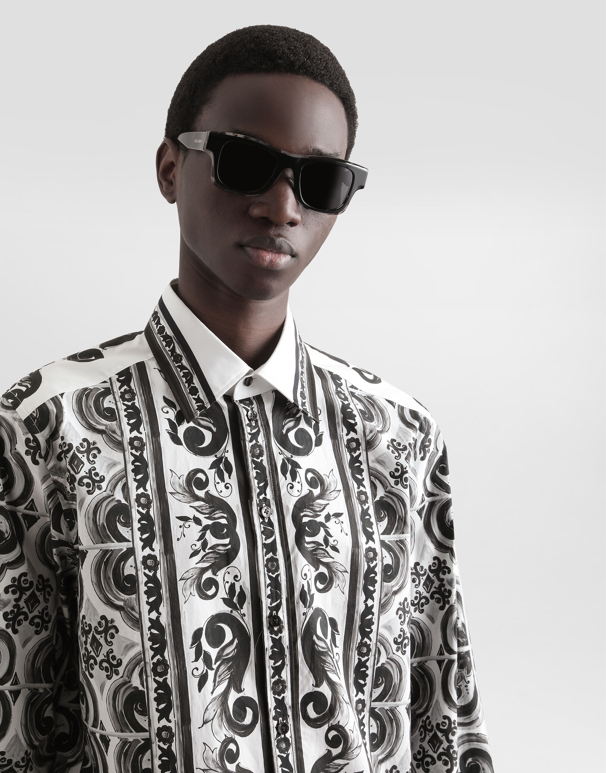 Majolica-print poplin martini shirt - 4