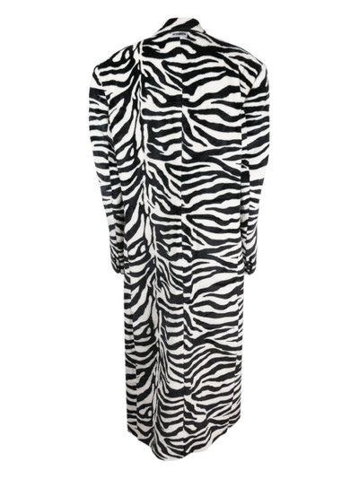 VETEMENTS single-breasted zebra-pattern coat outlook