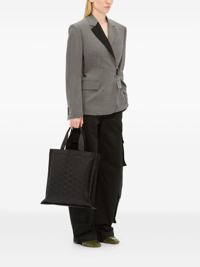 MSGM virgin wool belted blazer outlook