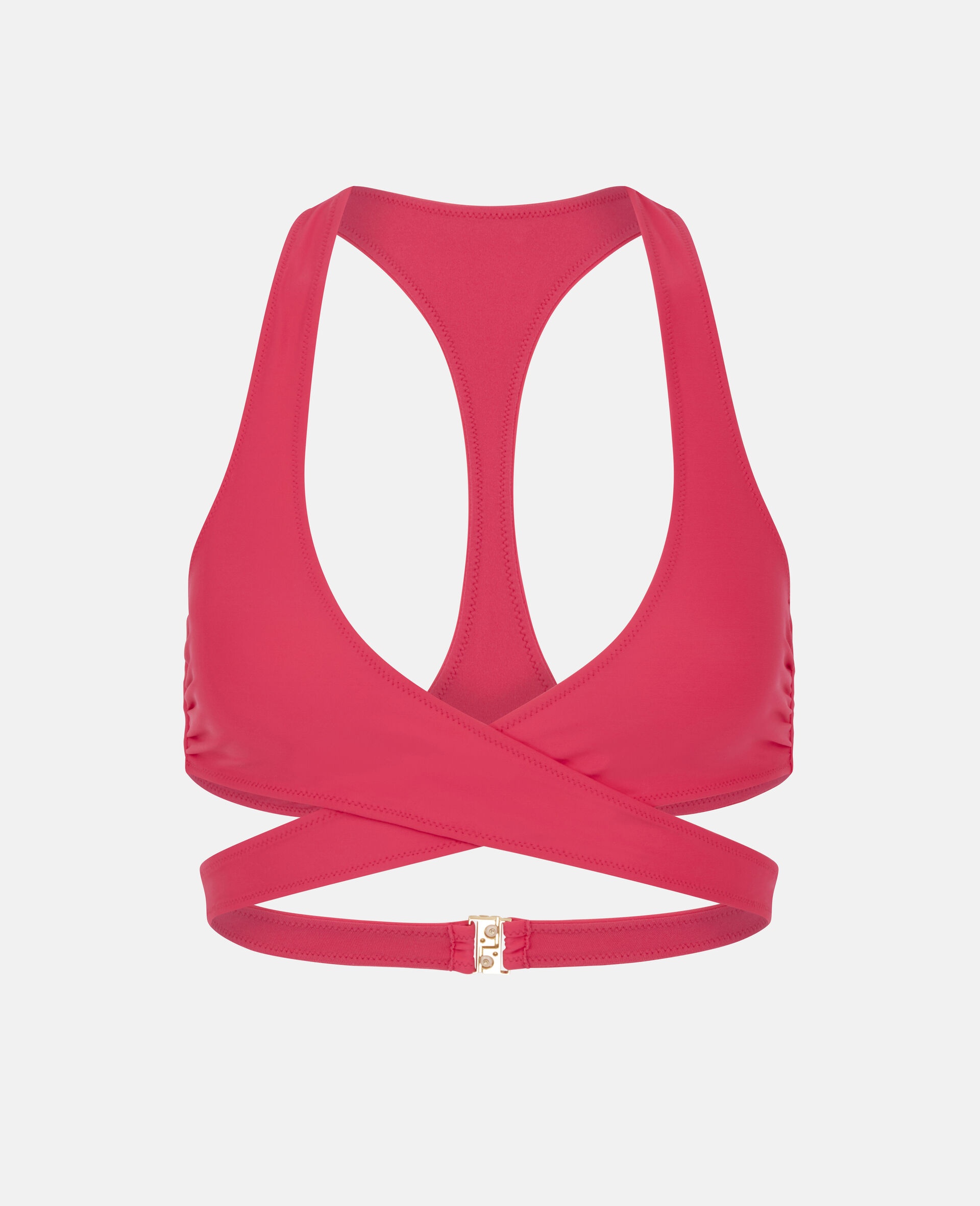 Graphic Cutout Wrap Bikini Top - 1