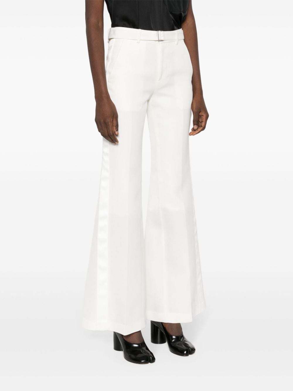 belted wide-leg trousers - 3