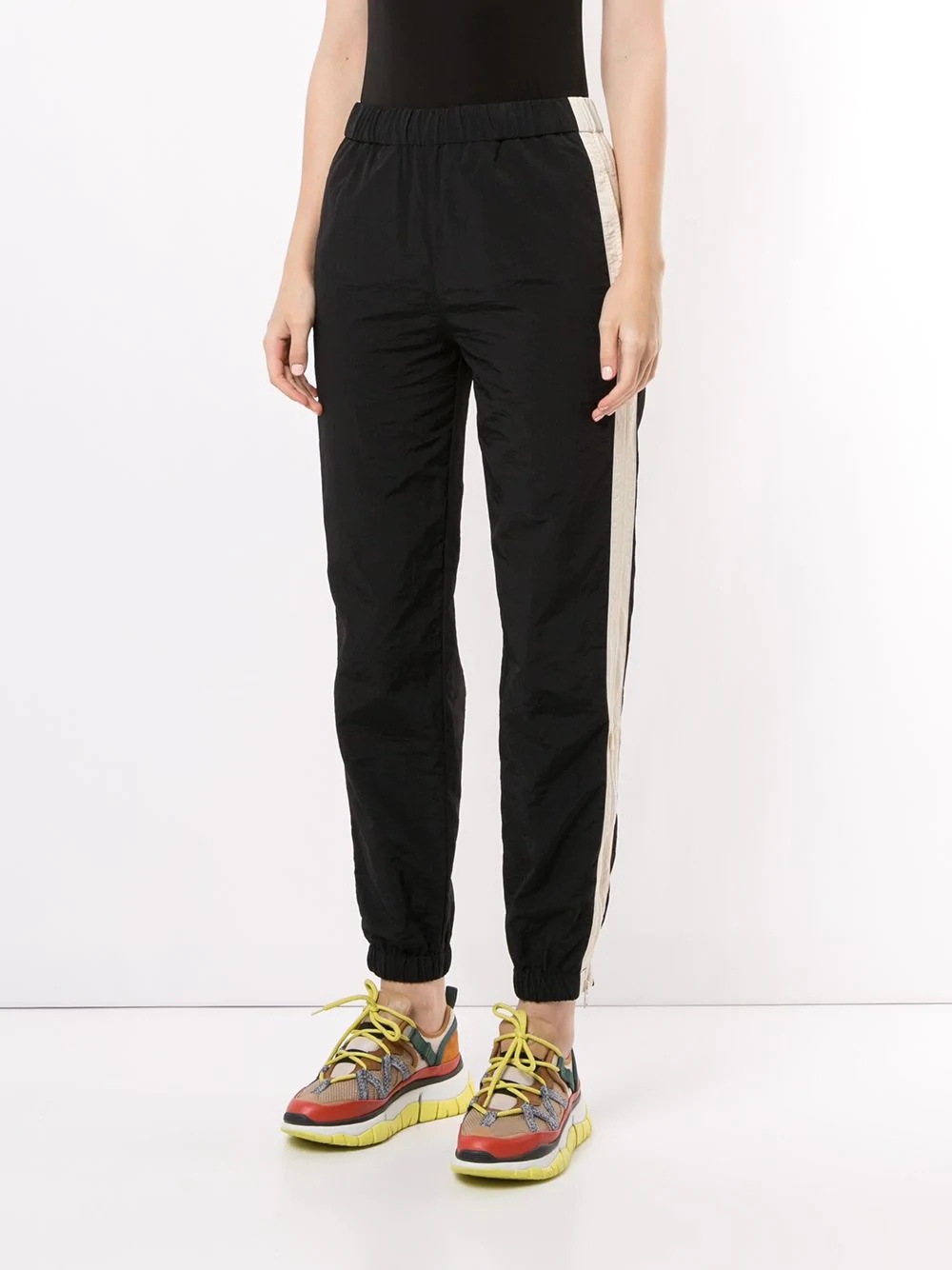 side-zip stripe trackpants - 3