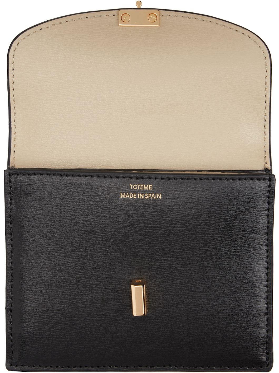 Black T-Lock Leather Card Holder - 3