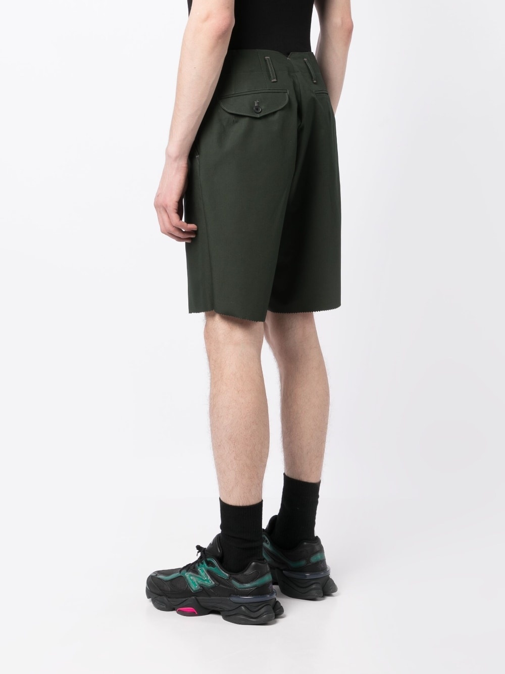 pleated wide-leg tailored shorts - 4