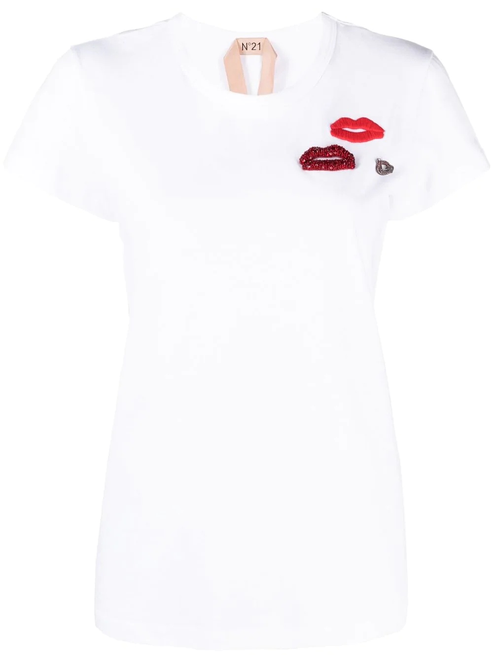 lips motif T-shirt - 1