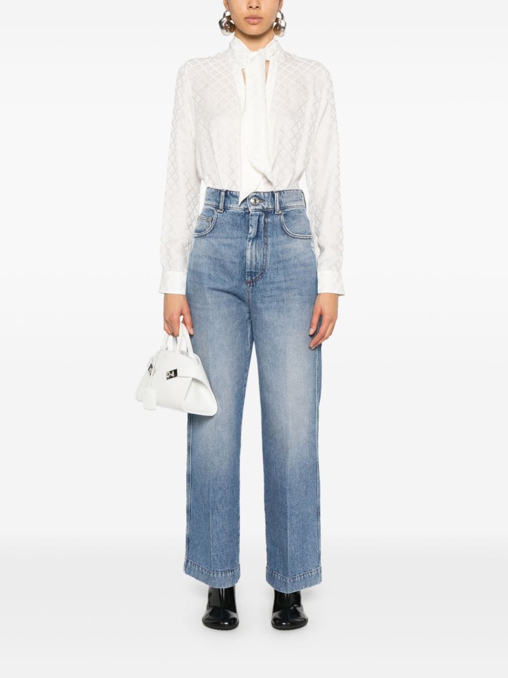 high-rise straight-leg jeans - 2