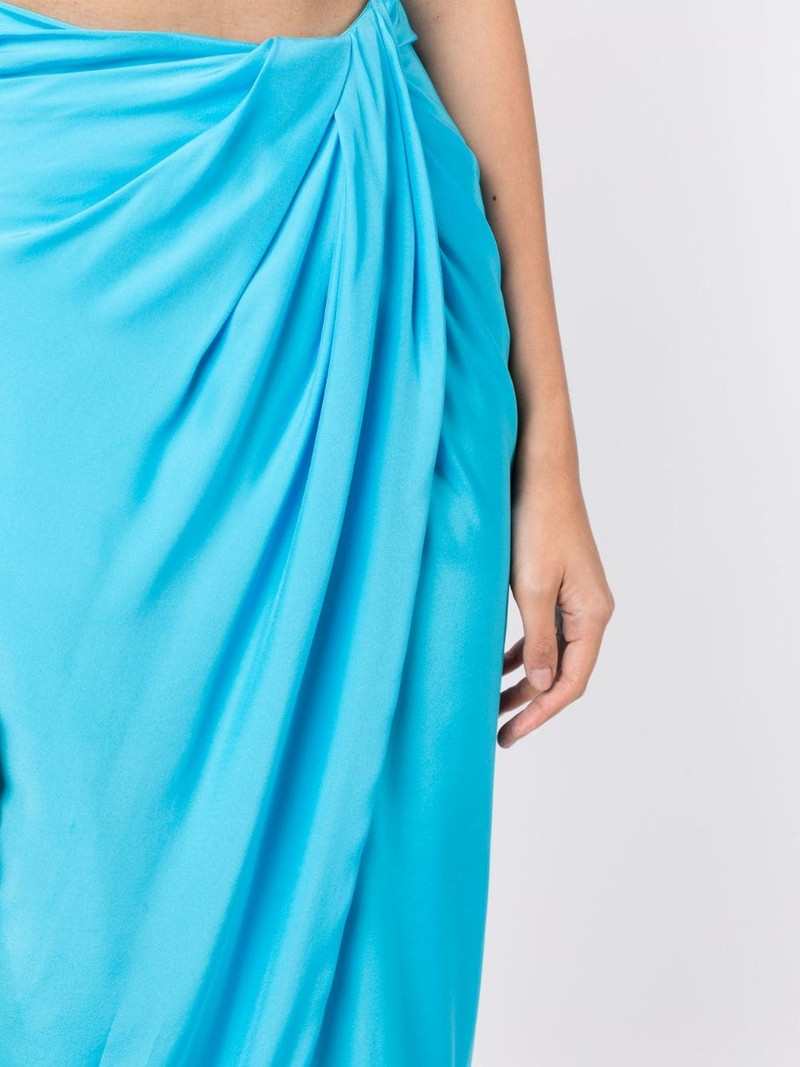 Paita draped silk maxi skirt 5