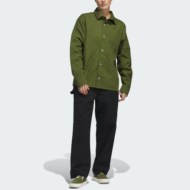 adidas Originals Shmoofoil Button Up Asia Sizing 'Green White' IU0081 - 11