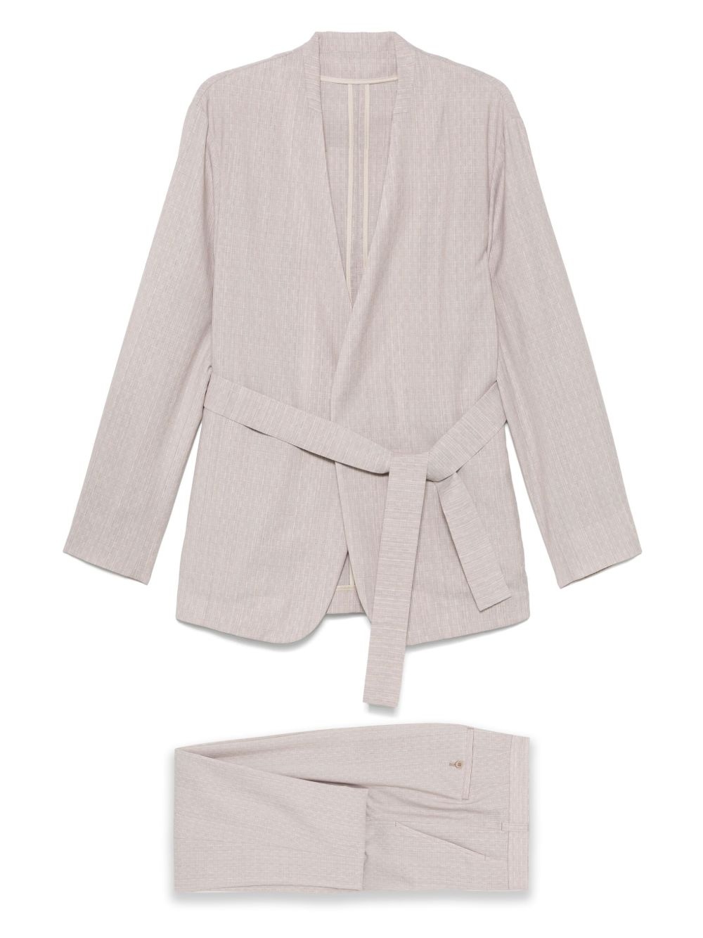 virgin wool single-breasted suit - 1