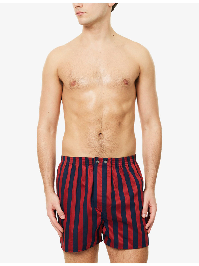 Derek Rose Striped Regular-Fit Boxer Shorts outlook