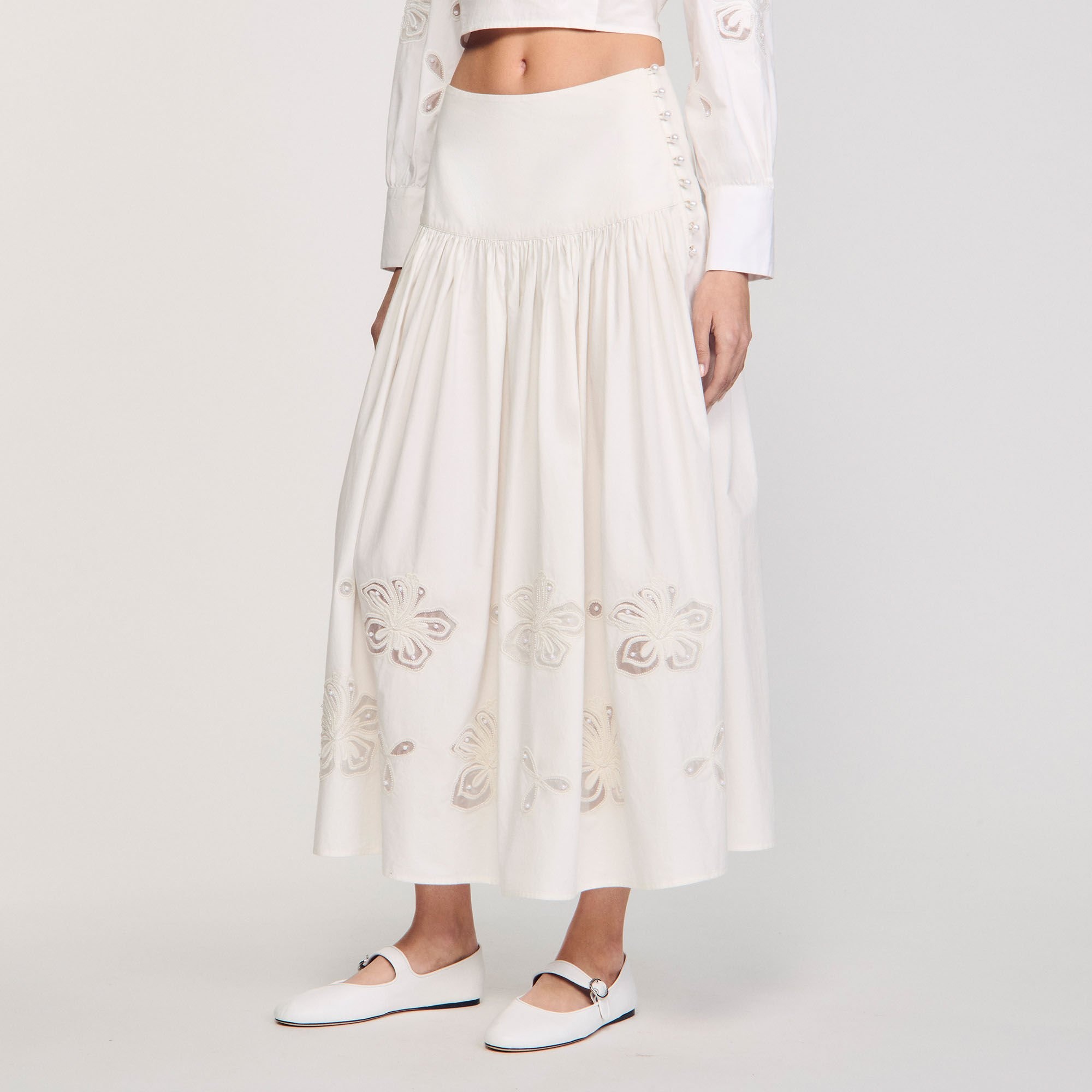 MAXI POPLIN SKIRT - 4
