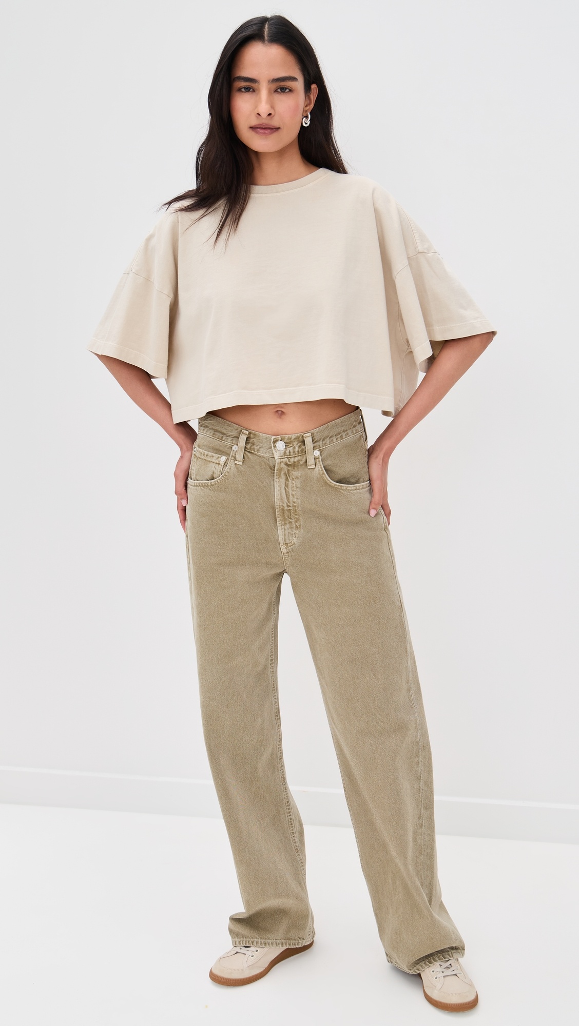 Arli Oversized Cropped Tee - 4