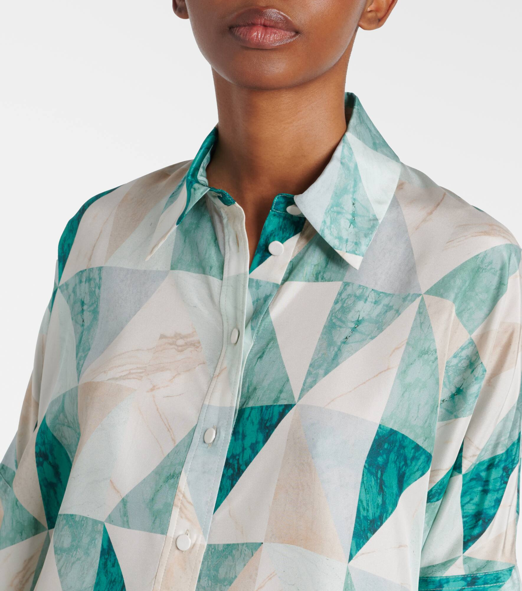 Arcole printed oversized silk shirt - 4