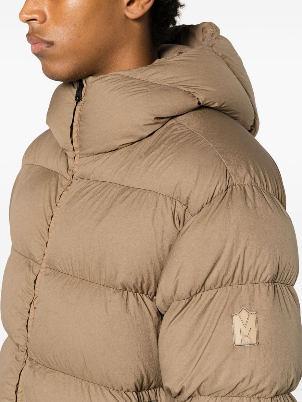 Adelmo logo-patch down padded jacket - 5