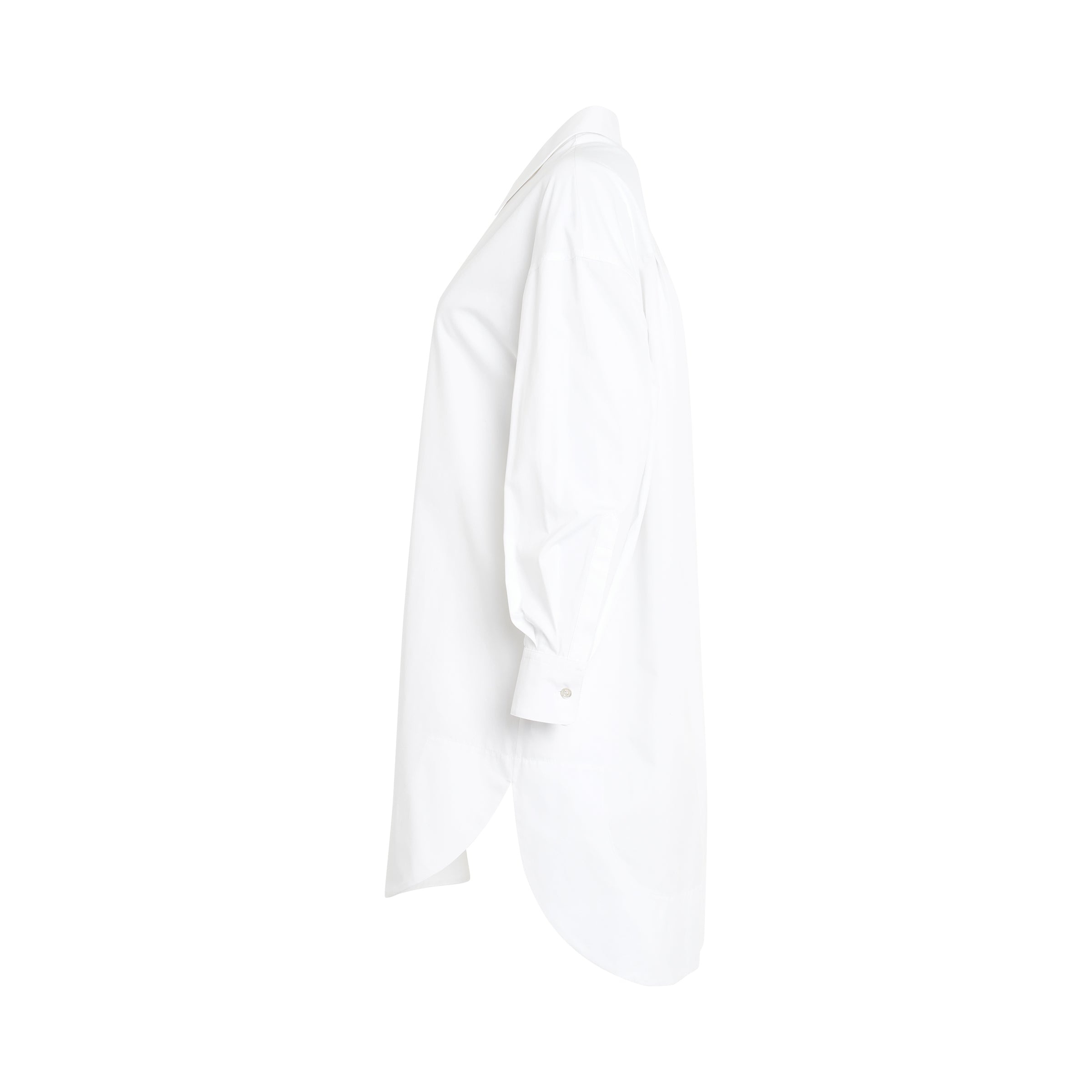 Mini Shirt Dress in White - 3