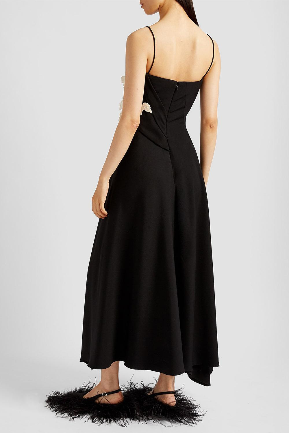 Asymmetric Draped Midi Dress - 5