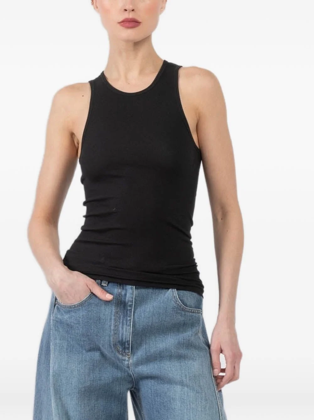 ribbed racerback top - 1