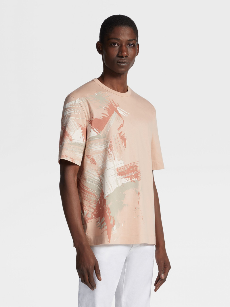 ZEGNA LIGHT DUST PINK COTTON T-SHIRT outlook