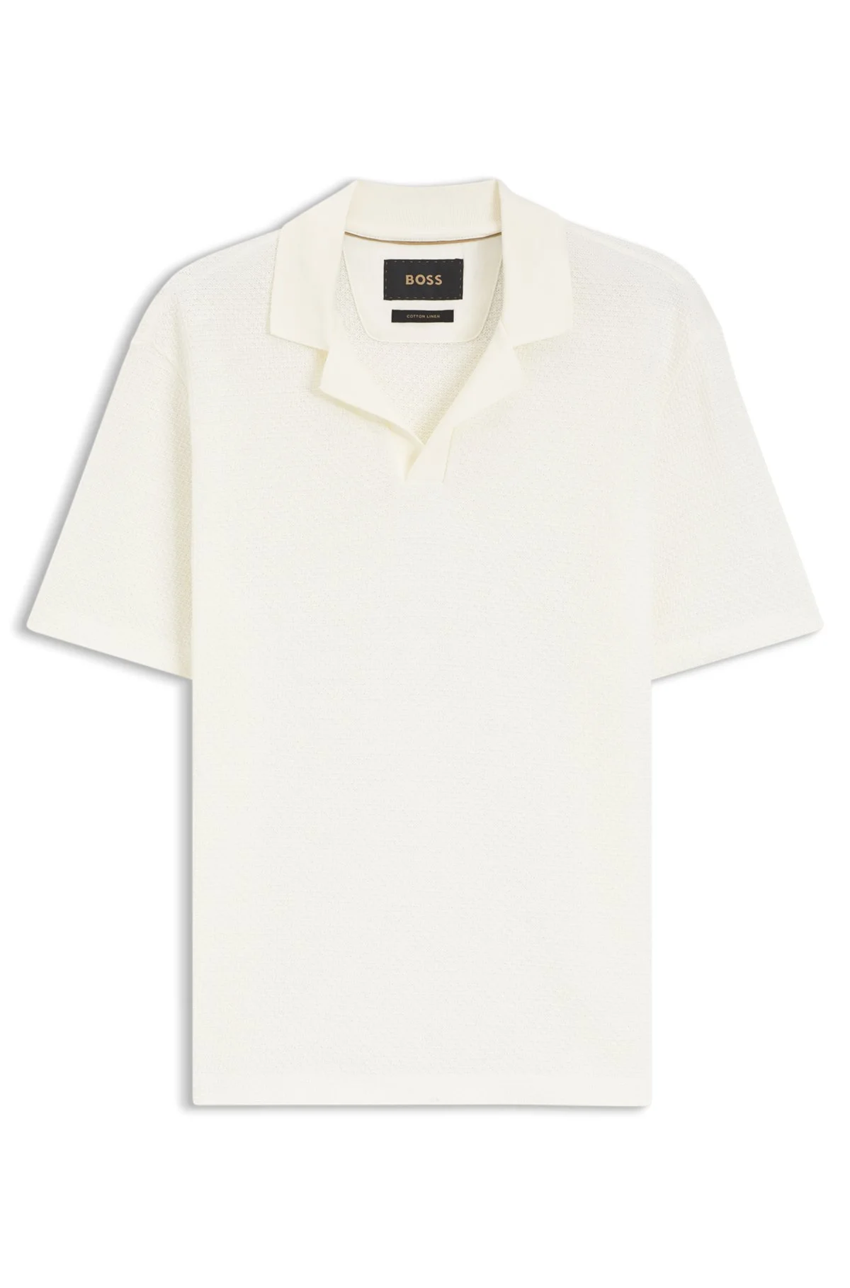 POLO SHIRT IN ITALIAN-MADE COTTON AND LINEN - 1
