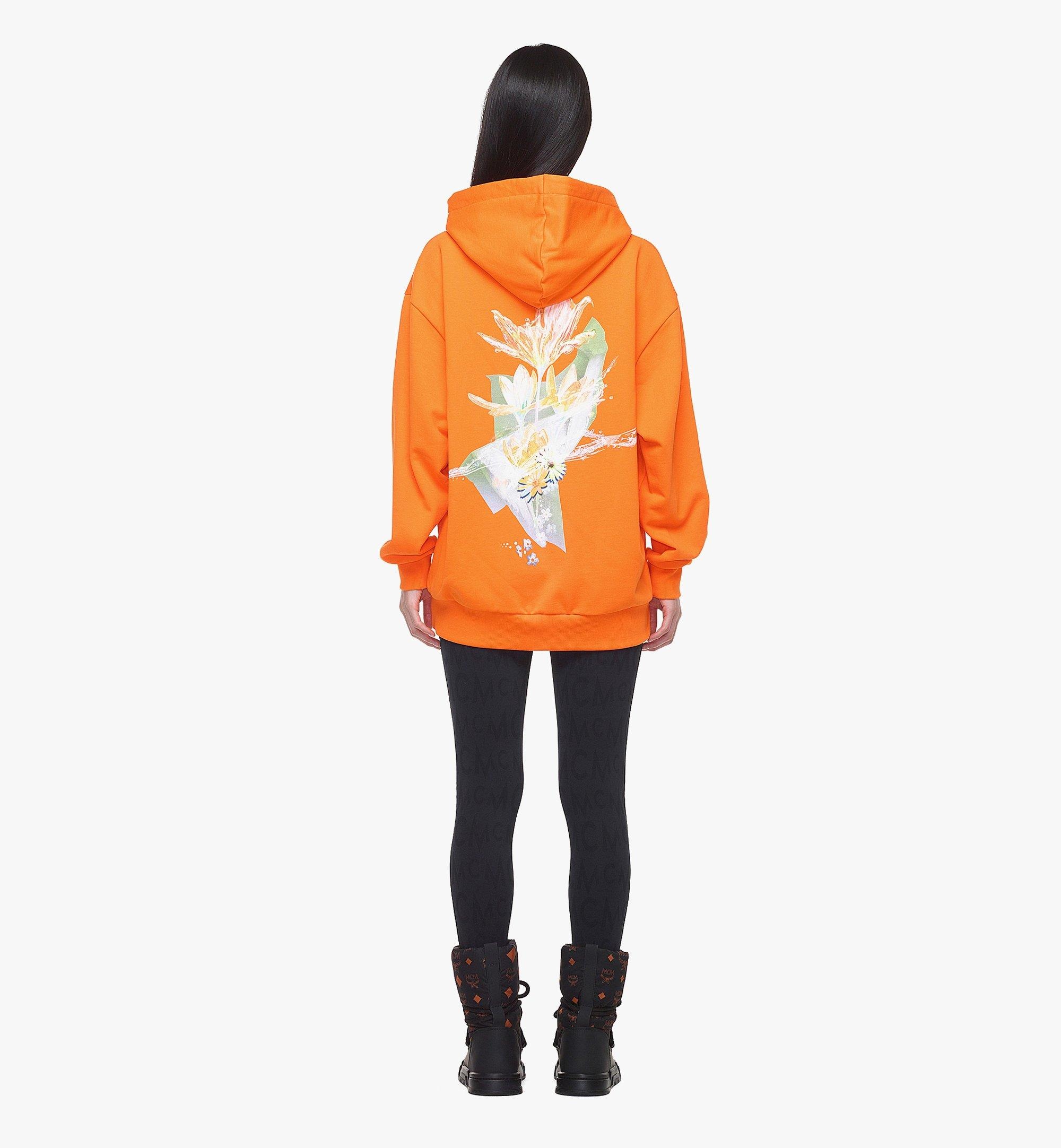 Floral Print Logo Hoodie in Organic Cotton - 5