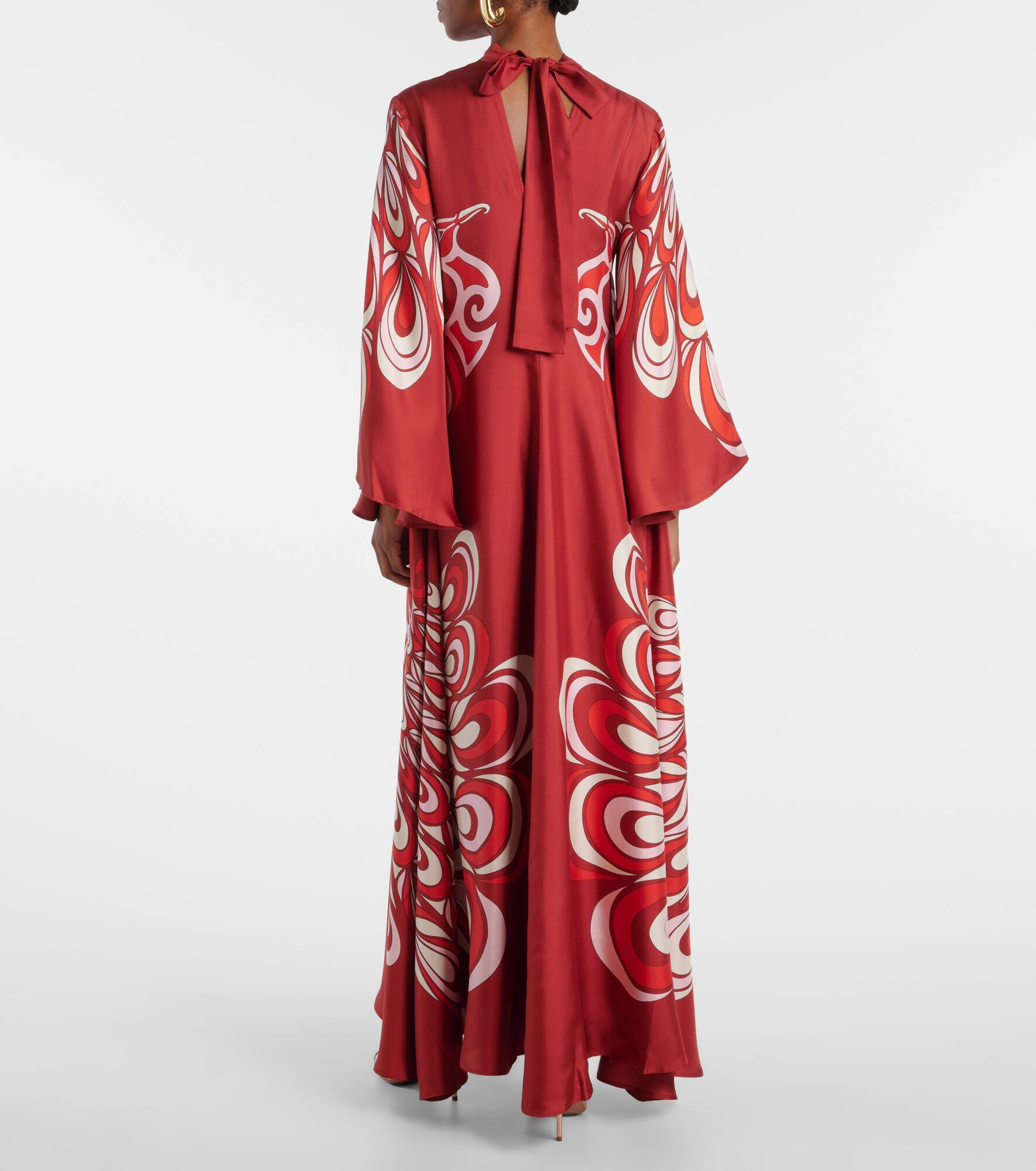 Magnifico printed silk twill maxi dress - 3