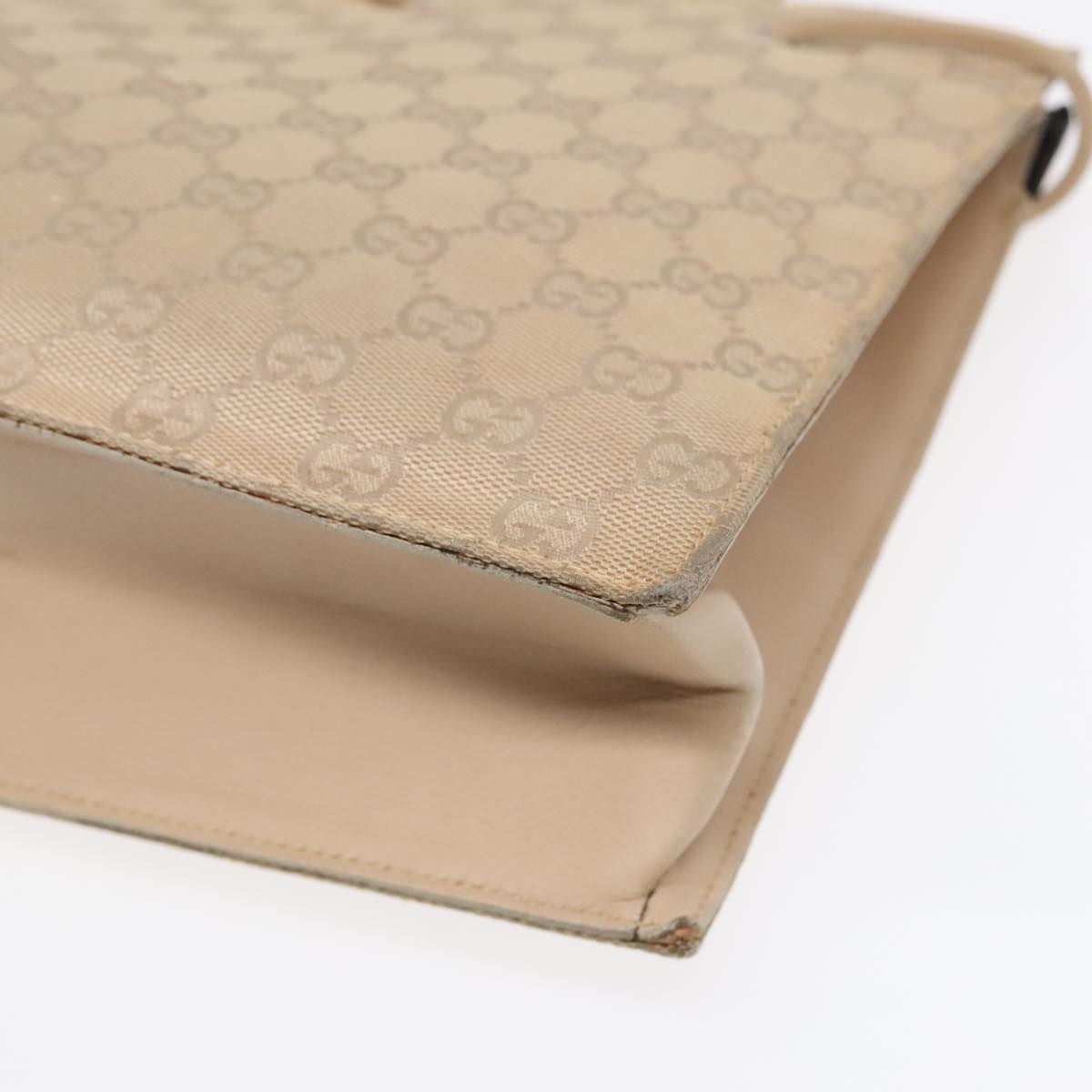 GUCCI GG Canvas Tote Bag Beige Silver 002 002 - 16