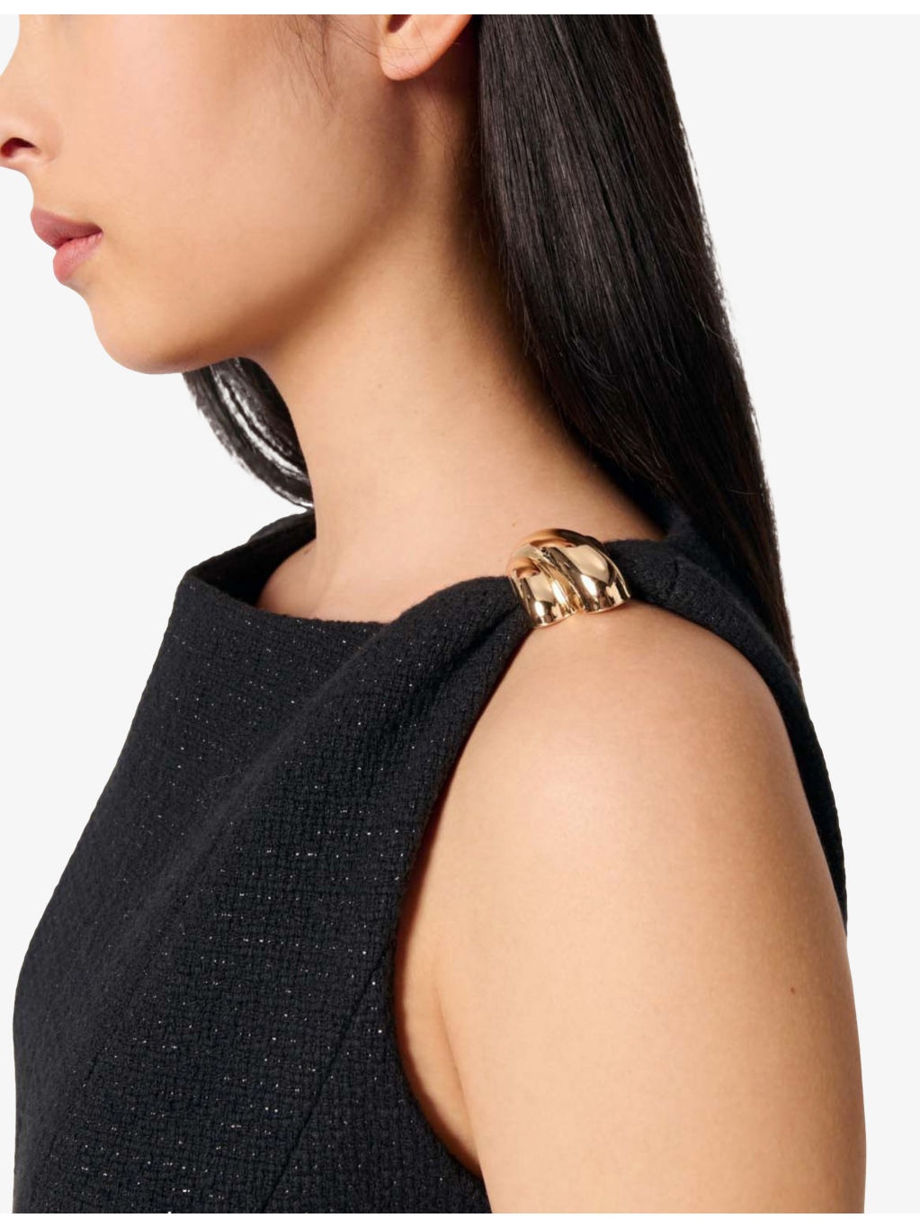 Sleeveless Tweed Cotton-Blend Mini Dress - 5