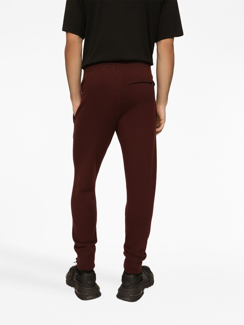logo-plaque knitted track pants - 5